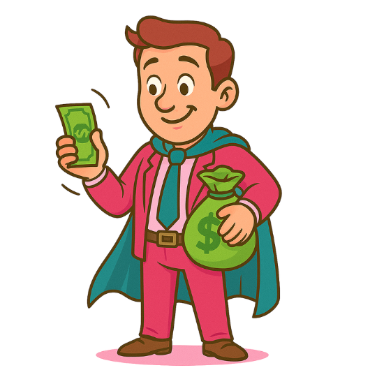 Hahmo joka säästää rahaa koska on kilpailuttanut kirjanpidon