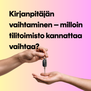 Kirjanpidon vaihtaminen helposti